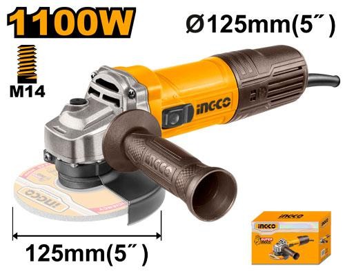 Meuleuse 125MM 1100W ss - INGCO AG110028