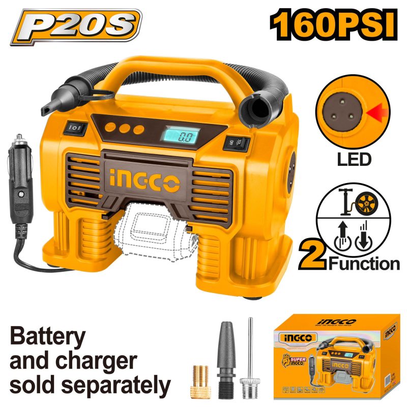 Compresseur Autonome Sur Batterie - INGCO CACLI2002