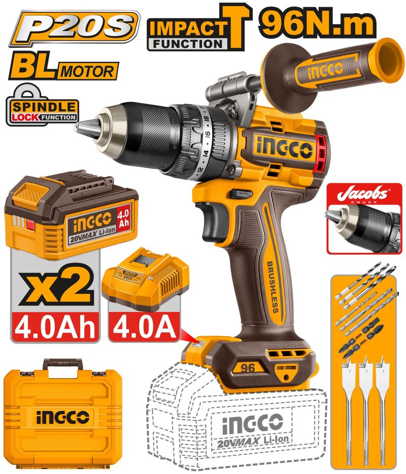 Visseuse Perceuse 20V 96NM - INGCO CIDLI209686