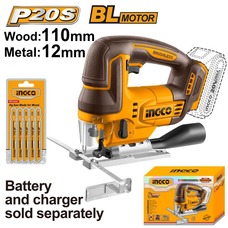 Scie Sauteuse sans Fil Lithium-ion 20V - INGCO CJSLI1008