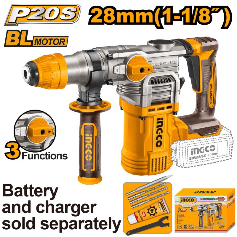 Marteau Perforateur Sds Plus 20V 28mm+6access - INGCO CRHLI20288