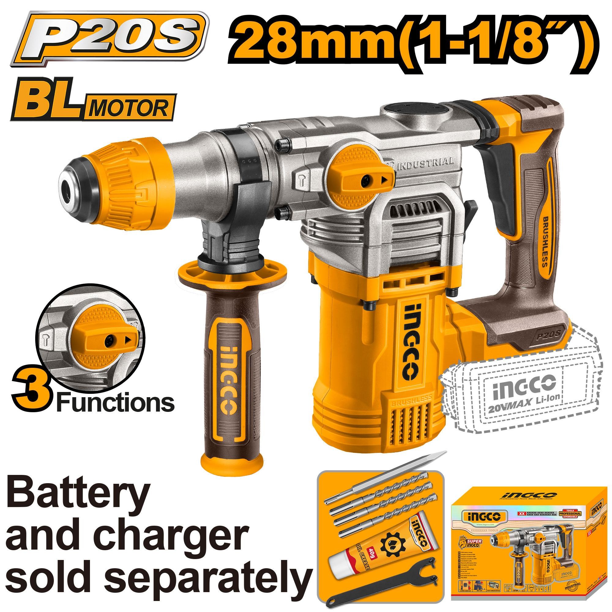 Marteau Perforateur Sds Plus 20V 28mm+6access - INGCO CRHLI20288