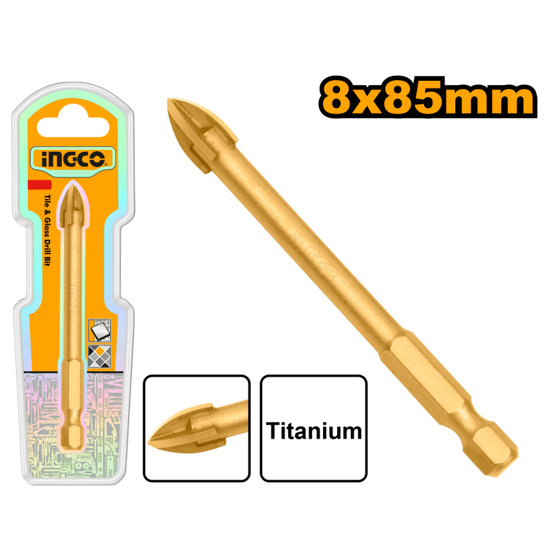 Forêt pour Carrelage et Verre 8*85Mm - INGCO DBG1130808