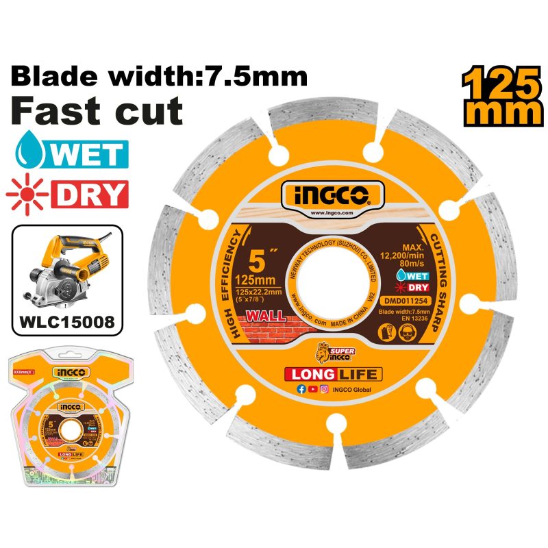 Disque Diamant 125x22.2mm For WLC15008 - INGCO DMD011254