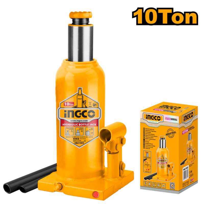 Cric Bouteille Hydraulique 10 Tonnes - INGCO HBJ1002