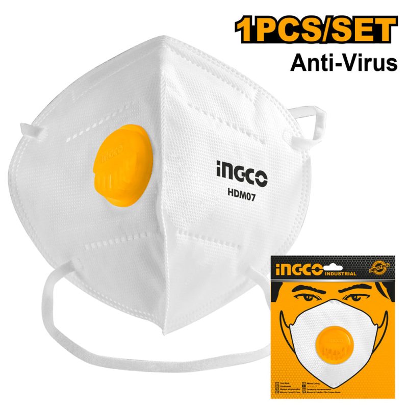Masque Anti-poussiere FFP2 avec Valve - INGCO HDM07