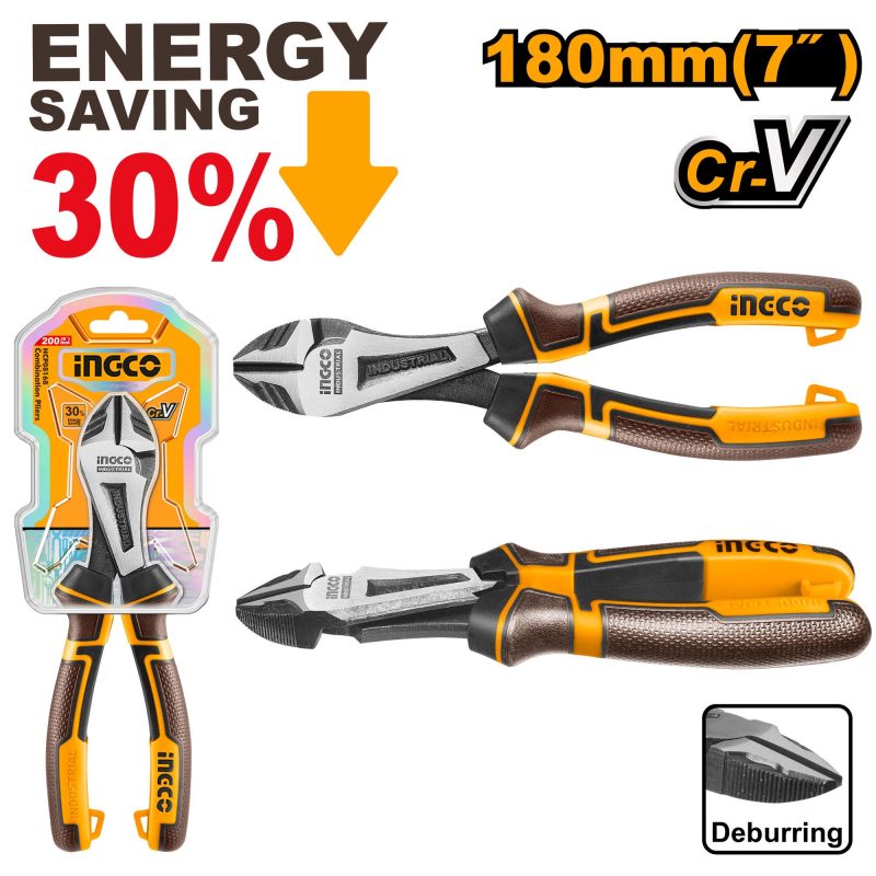 Pince Coupante Diagonale 180MM a Haute Performance - INGCO HHHDCP28180