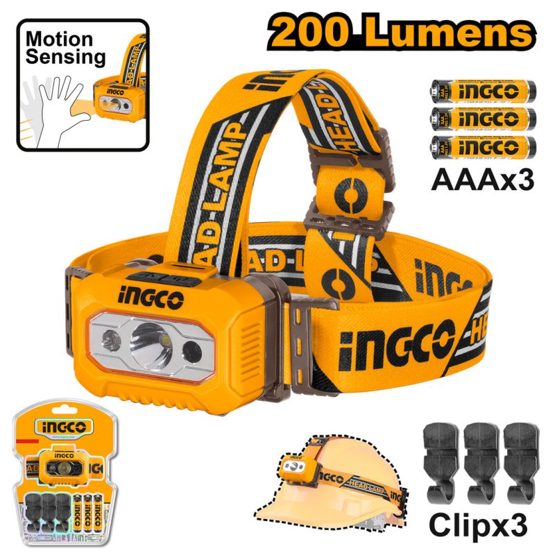 Lampe Frontale a Pile - INGCO HHL013AAA8
