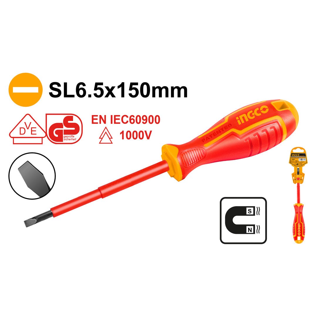 Tournevis Isole sl 6.5×150 - INGCO HISD816150