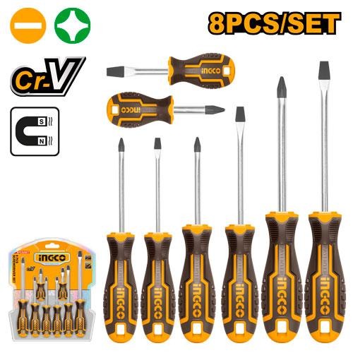 Set de 8 Tournevis - INGCO HKSD0828