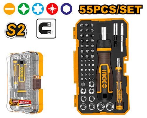 Set de 55 Pièces pour Tournevis - INGCO HKSDB0558