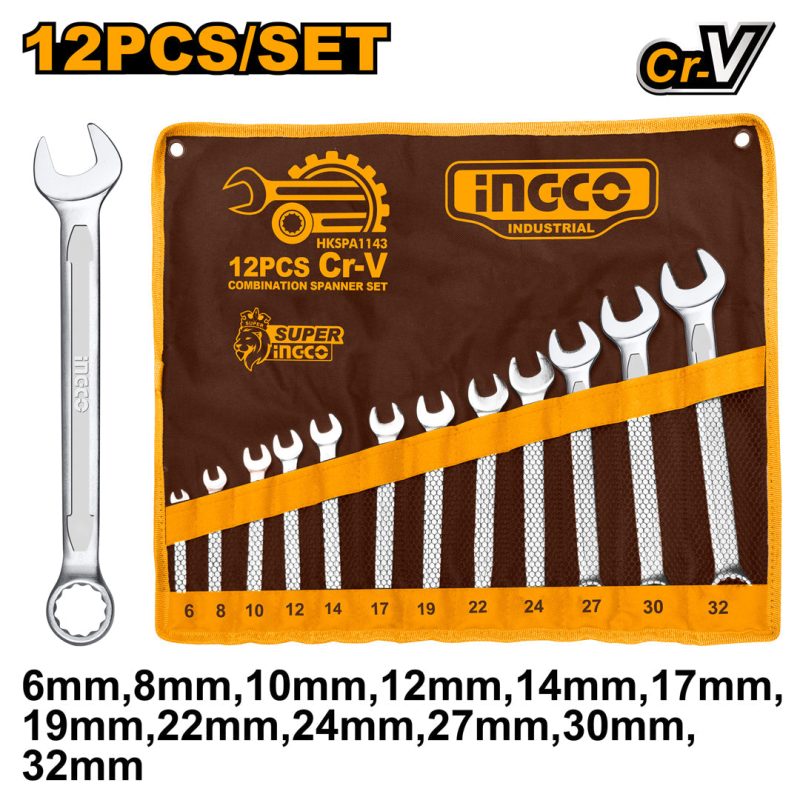 Set de 12 Cles Mixtes 6 32 mm - INGCO HKSPA1143