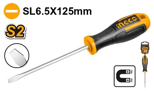 Tournevis a Fente D:6.5mm L:125mm - INGCO HS686125