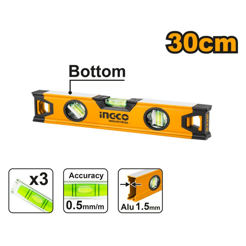 Niveau a Bulle 30CM Aluminum - INGCO HSL08030