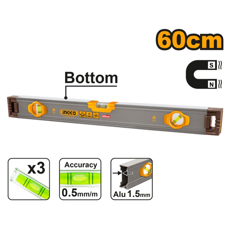 Niveau a Bulle Magnetique 60CM - INGCO HSL38060M