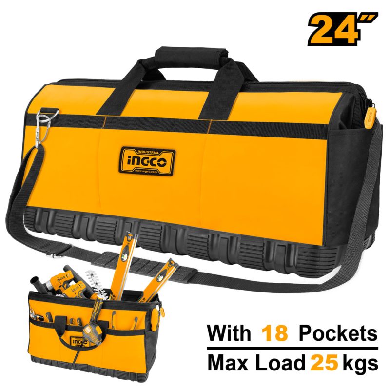 Sac a Outils 60CM Rigide, Poches Internes et Exter - INGCO HTBG04