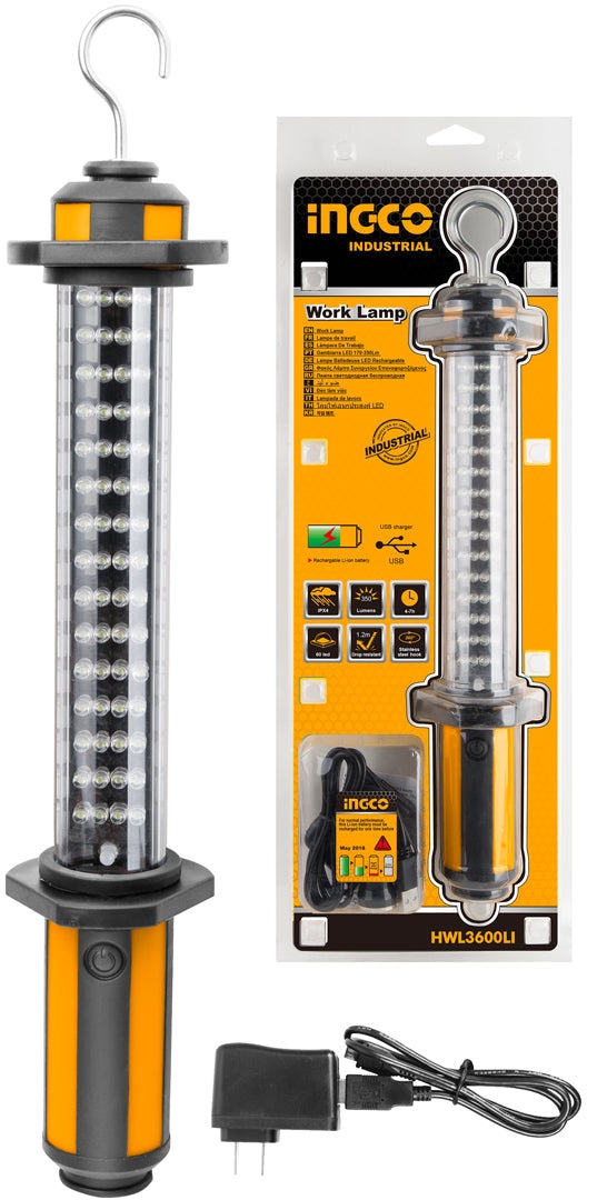 Lampe de Travail Batterie Rechageable(3.7v / 3600mah - INGCO HWL3600LI
