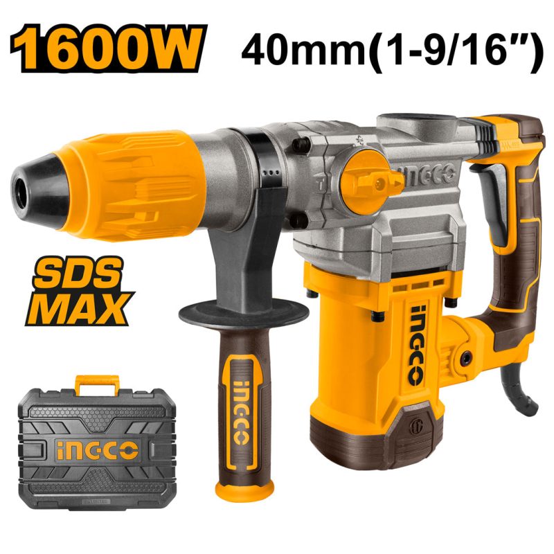 Marteau Perforateur Sds Max 1600W 38MM + 4 Forets - INGCO RH1600388