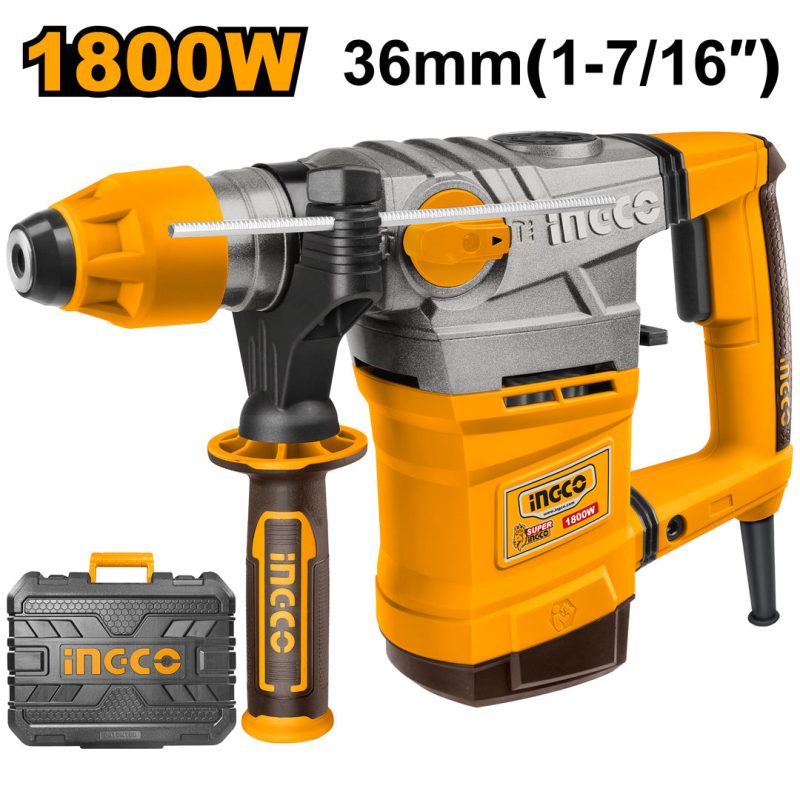 Marteau Perforateur Sds Plus 1800W 36MM + 5 Access - INGCO RH18008