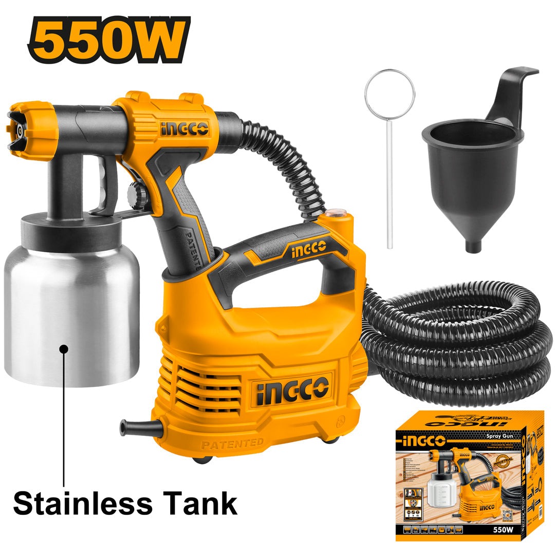 Pistolet a Peinture 550W Bac en Aluminium - INGCO SPG5008-2