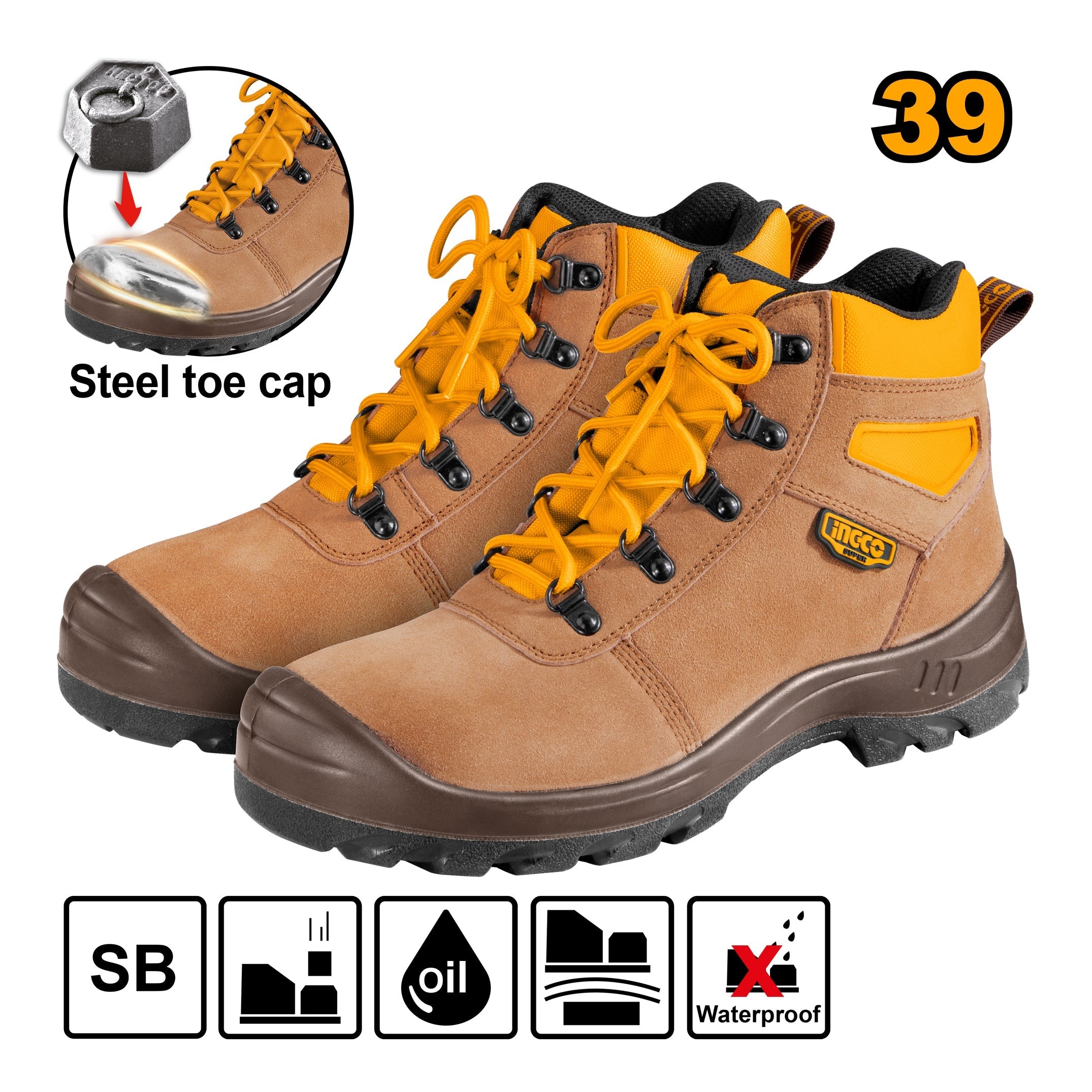 Chaussures de Sécurité Taille 39 - INGCO SSH02SB.39