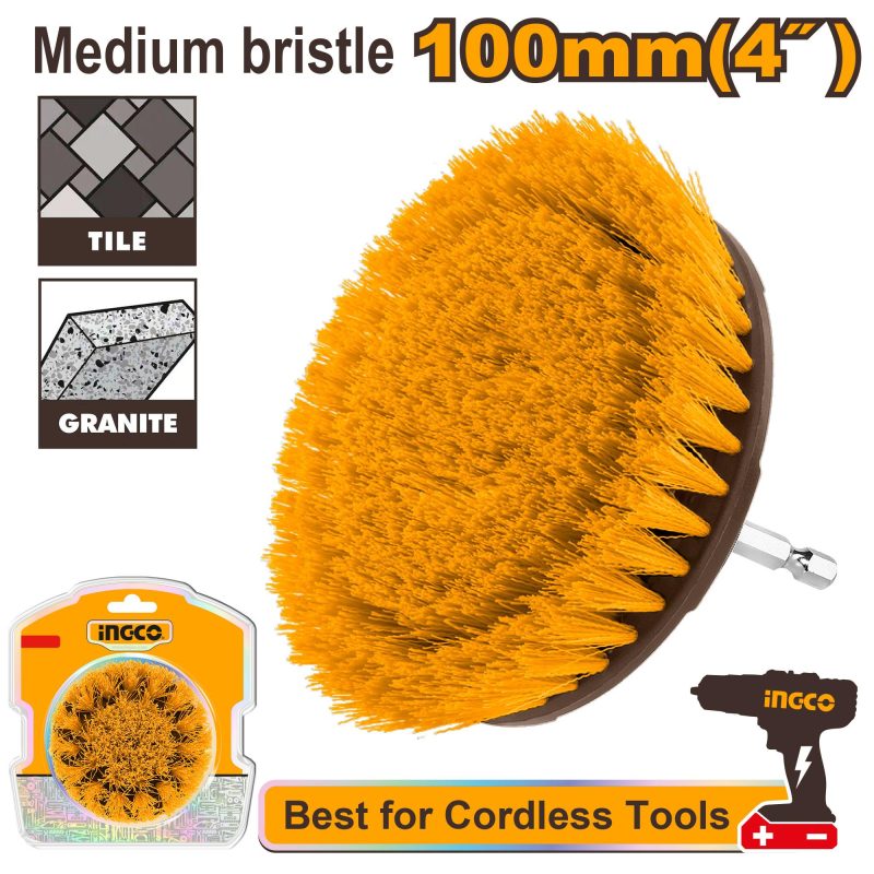 Brosse de Nettoyage 4" pour Visseuse à Poils Soupl - INGCO WCBM1041