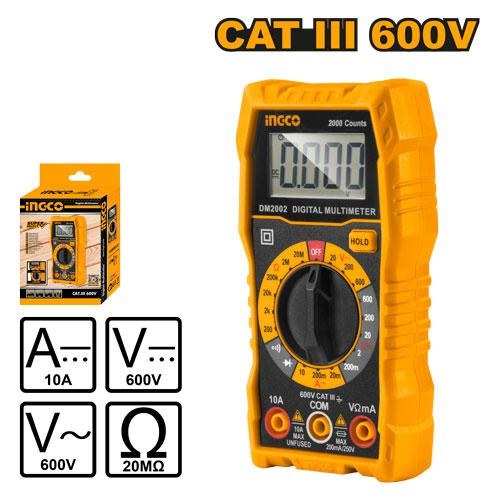 Multimetre Digital Lcd Cat.iii 600V - INGCO DM2002