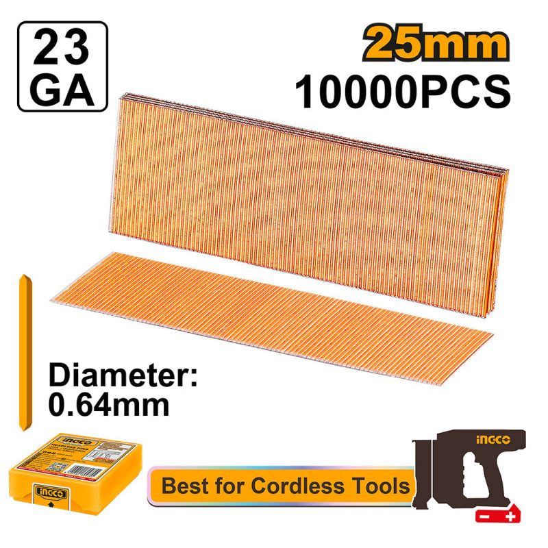 Clous Galvanises 1000PCS 25MM sans Tete pour Cbnli - INGCO ANA06825
