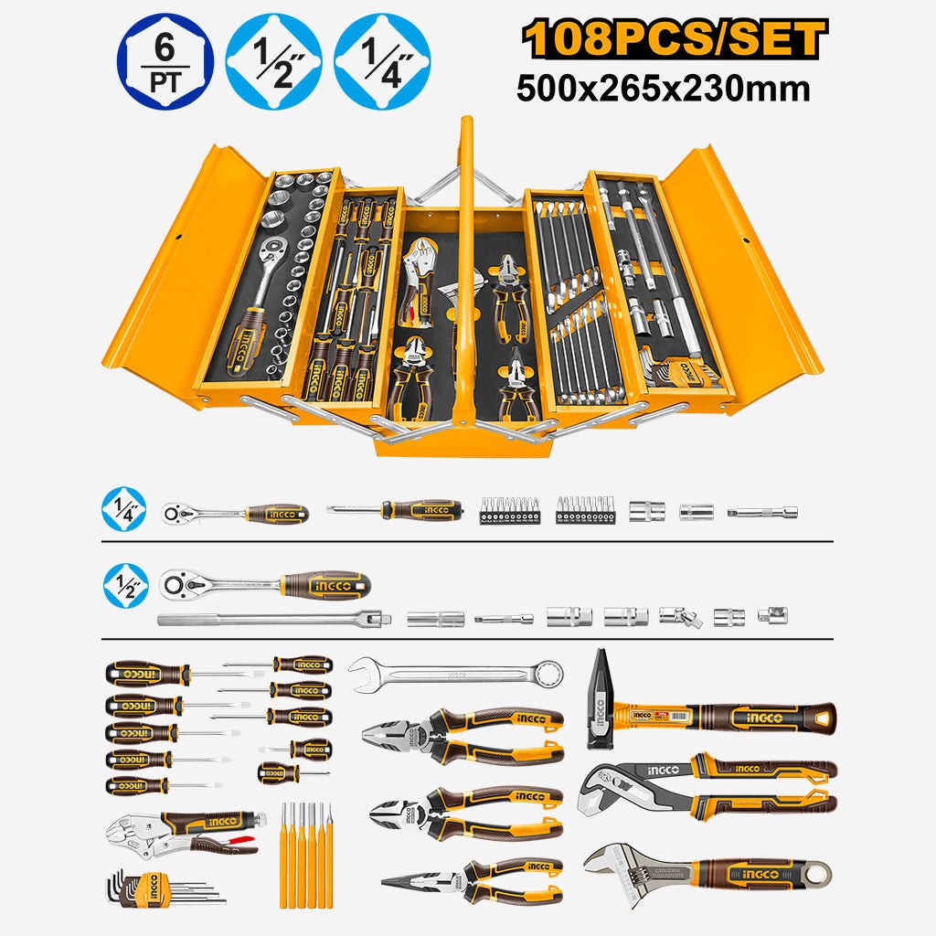 Boite a Outils 108 Pcs - INGCO HTCS151081