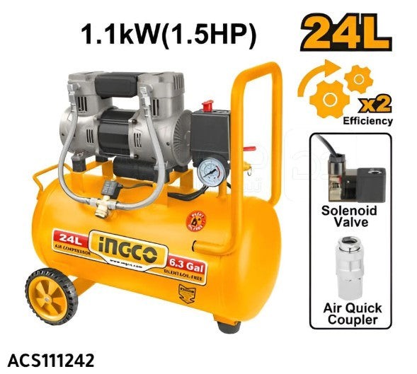 Compresseur 24L 1100 (1.5h) NR - INGCO ACS111242