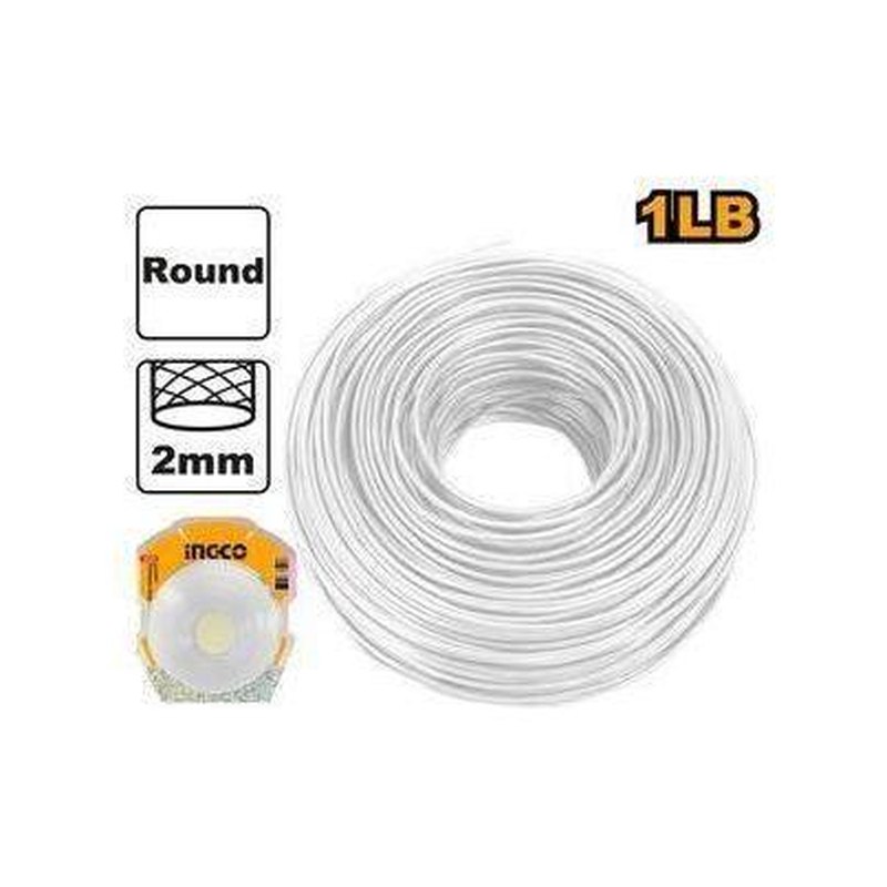 INGCO ALS2001 – Fil de débroussailleuse rond 2,0 mm – 1 lb