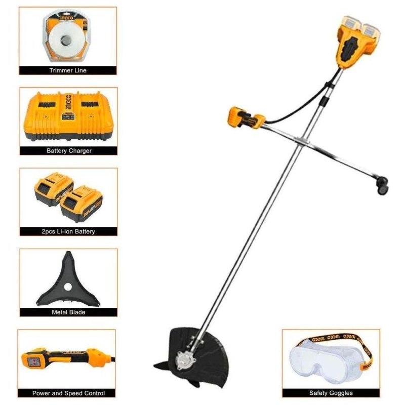 INGCO CSTLI20252 – Débroussailleuse sans fil 40V brushless (2 × 20V)
