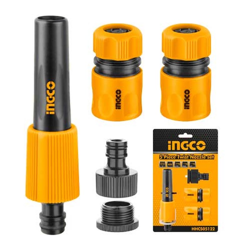 INGCO HHCS05122 – Kit de raccords d'arrosage 5 pièces 1/2"