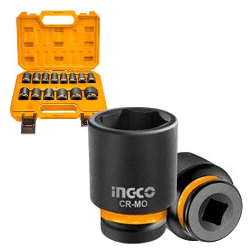 INGCO HKISSD1214 – Coffret de douilles à chocs 1/2" – 14 pièces