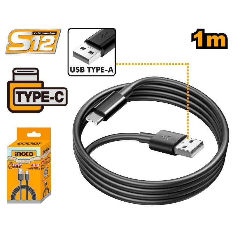 INGCO IUCC01 – Câble USB-A vers USB Type-C 1 m